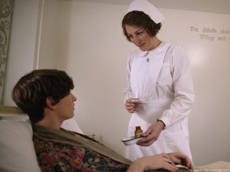 Rebecca Root caught on the camera while playing the role of nurse.